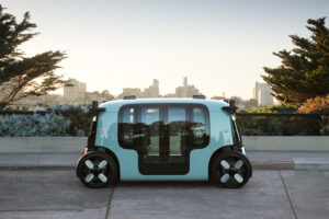 Zoox Fully Autonomous Vehicle at Coit Tower San Francsico